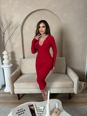 Elena Dress-Red