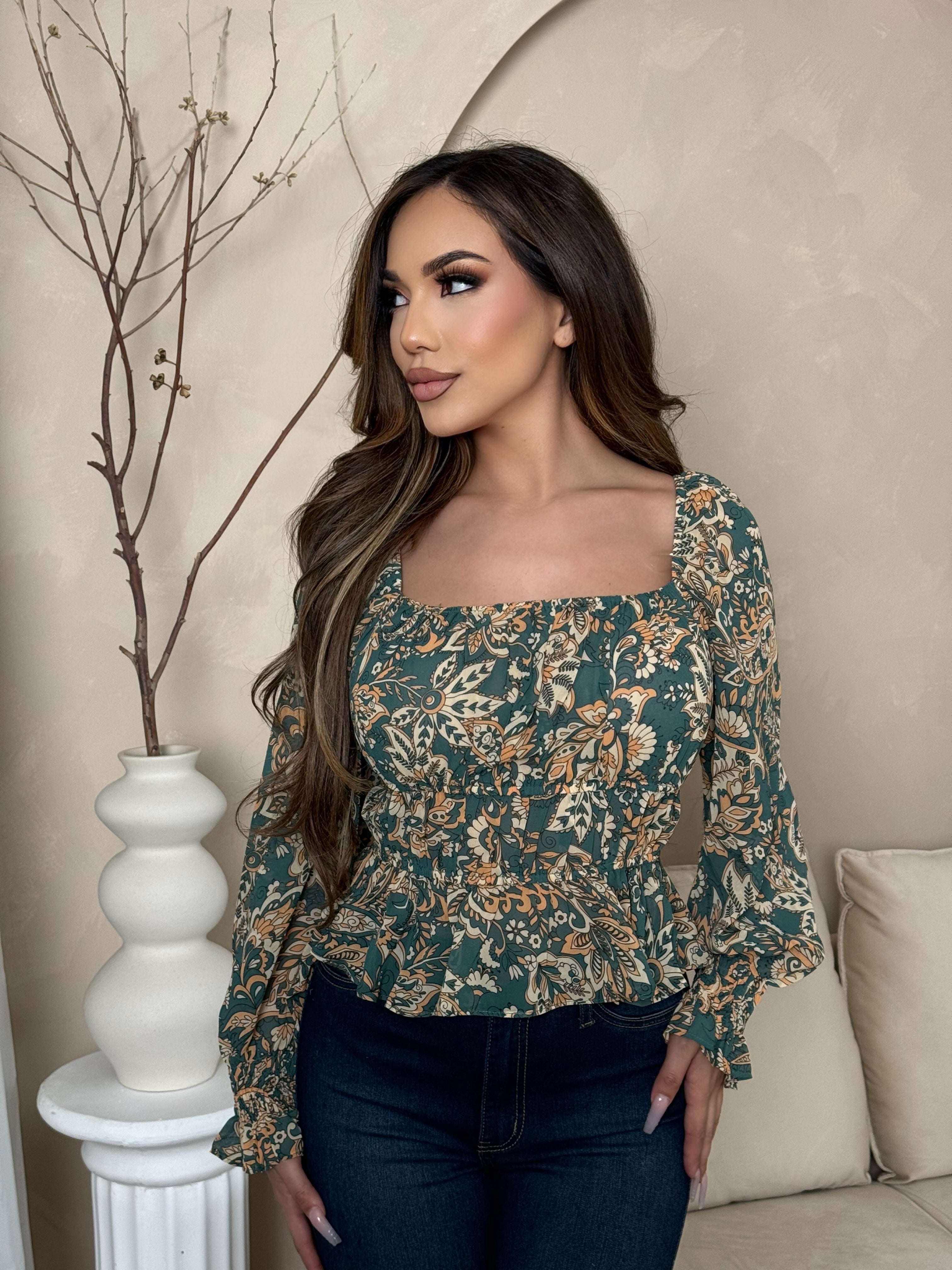 Briella Top-Teal